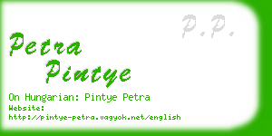 petra pintye business card